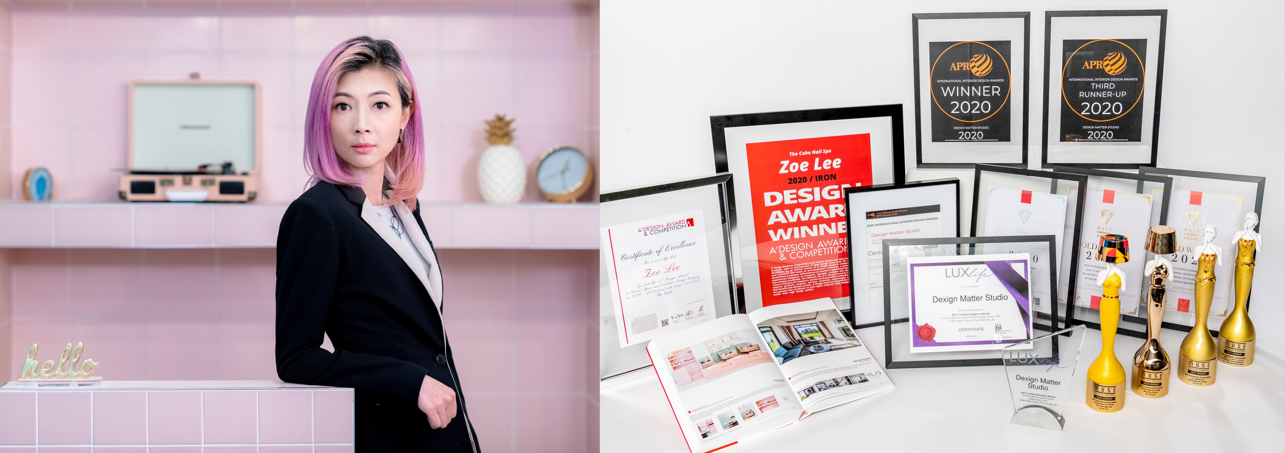 Photo of Zoe Lee, owner of Dexign Matter Studio