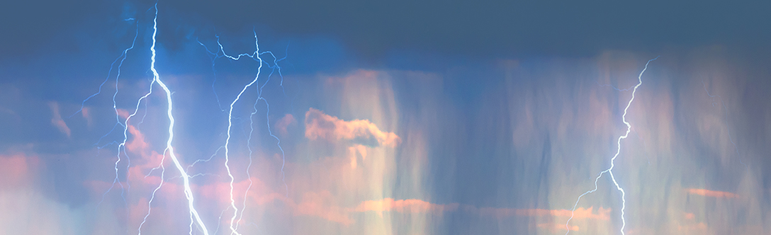 Image of a rain and lightning storm