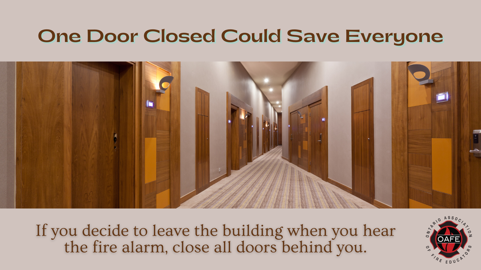 a hallway in an apartment building with wooden doors