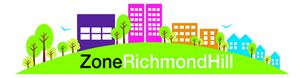 Zone Richmond Hill Logo - colourful buildings on a hill